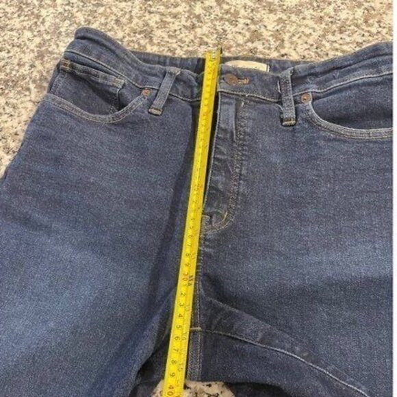 Madewell Women’s Jeans 32 Curvy High Rise Skinny Blue Denim Stretch Zip Button - Picture 6 of 13